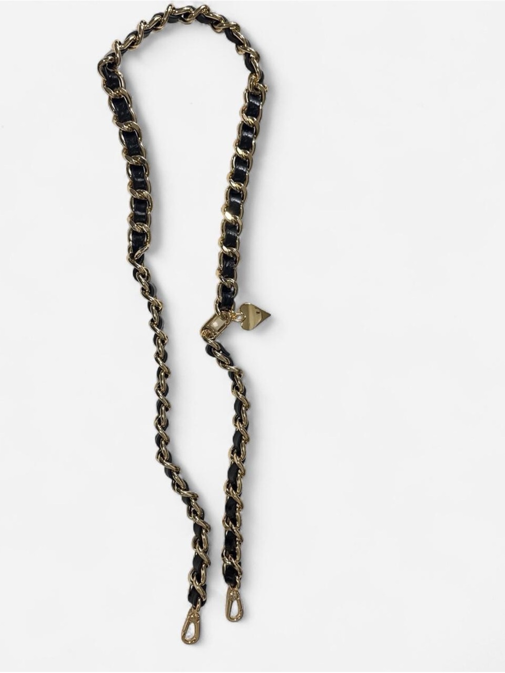 Charles & Keith Gold & Black Interchangeable Chain / Leather Bag Strap